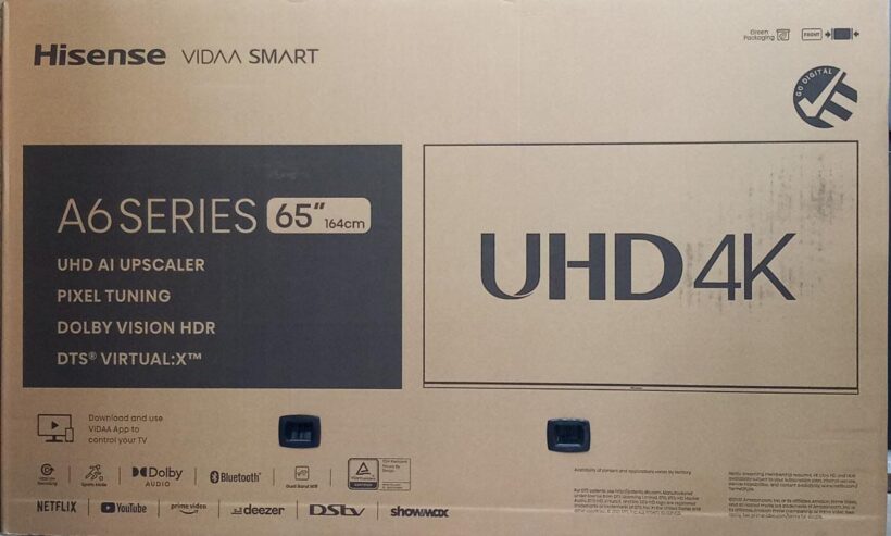 TV SMART HISENSE 65 POLEGADAS 4K 65A7100F MODELO 2023. SELADOS. D24