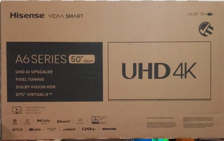 TV SMART HISENSE 50 POLEGADAS 4K 50A6G MODELO 2023. D24