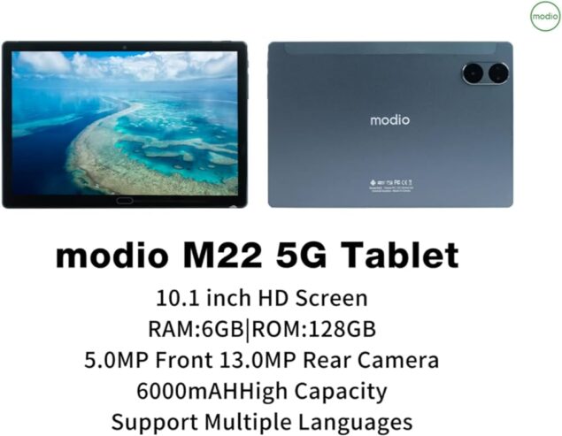 Tablet infantil Modio M22 128GB+6GB 5G, 10 polegadas Dual sim. NOVOS, SELADOS