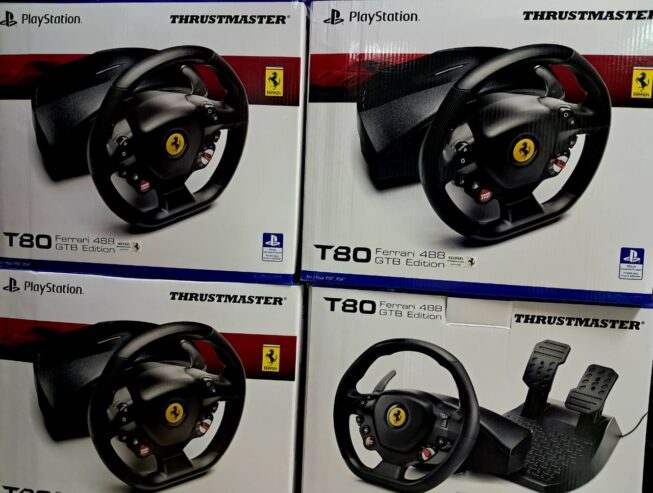 T80 PS4 STEERING WHEEL, (volante para jogos de corridas de automóveis na PS4).