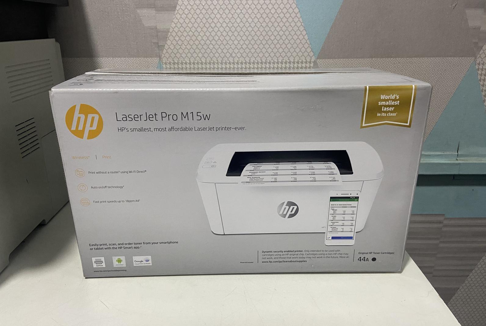 HP LASERJET PRO M15W PRINTER, IMPRESSORA. NOVOS, SELADOS