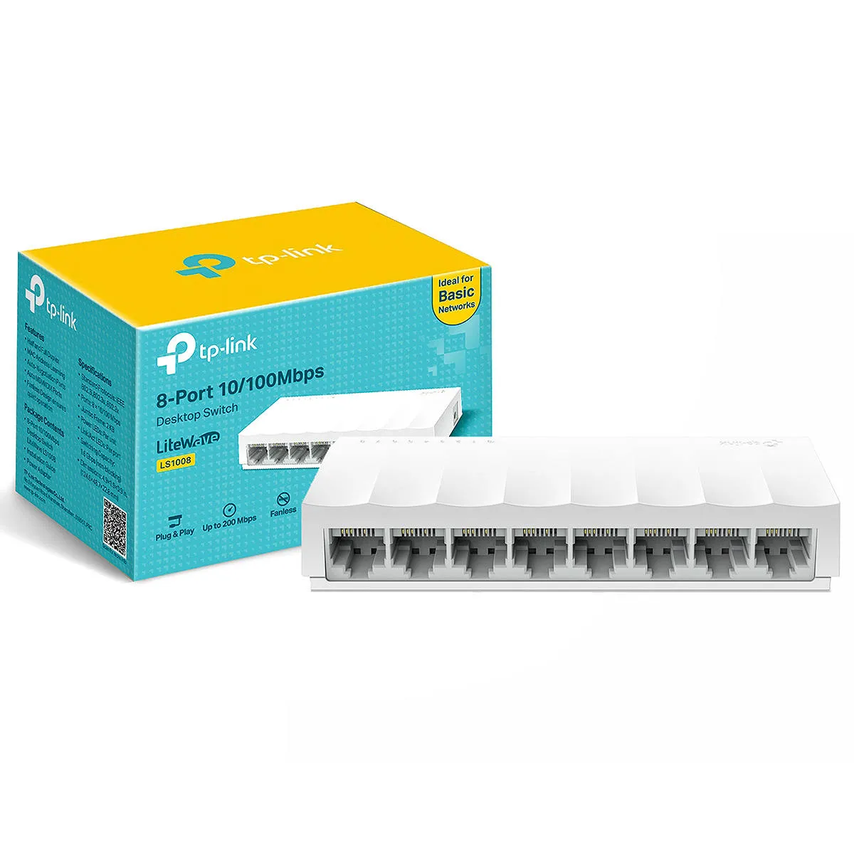 Tp link 8-PoRT LS1008. NOVOS, SELADOS