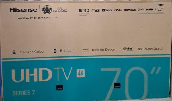 TV Hisense 70 Smart 4K 70A7100F Model 2023. NOVAS, SELADAS. D24