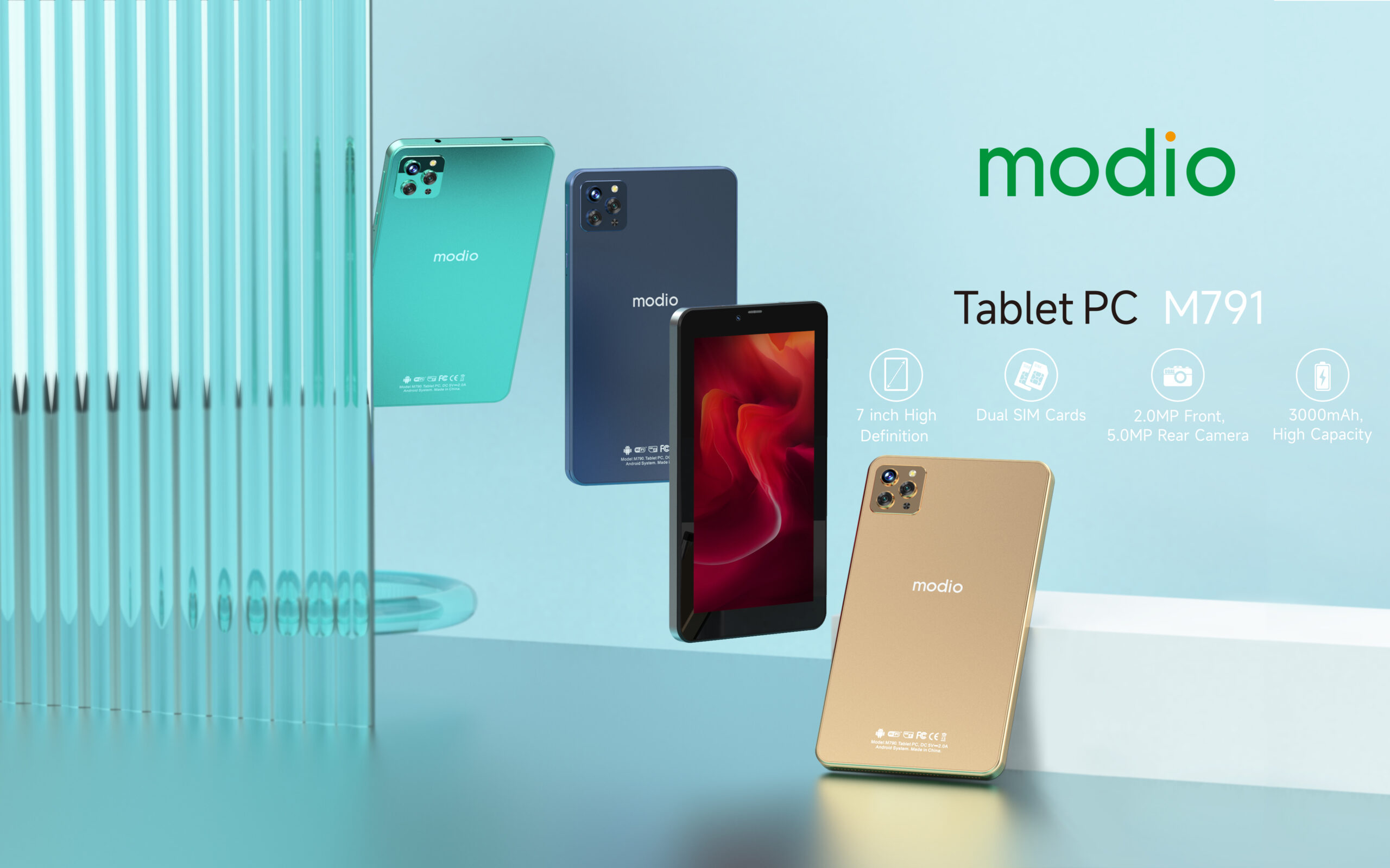 Tablet Modio M791,128GB+6GB Dual SIM 7 inch. SELADOS. J25