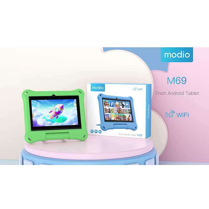 Tablet Infantil Modio M69, Wifi 5G 128GB+6GB. SELADOS. J25