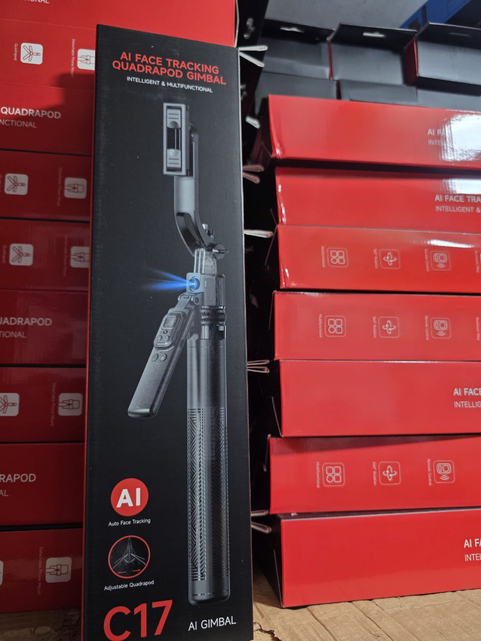 Bastão Gimbal Selfie e Tripé C17 com Rastreamento Facial. SELADOS. DZ25