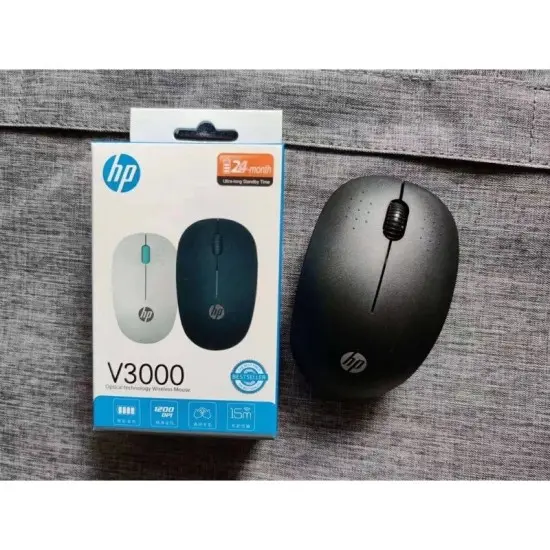 Mouse Sem Fios HP V3000 – Tecnologia Ótica (Wireless). SELADOS. JN26