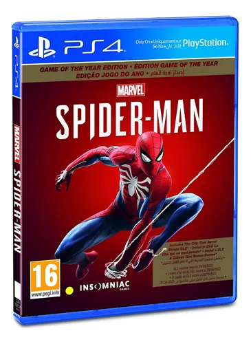 Jogo Marvel’s Spider-Man: Edição Game of the Year (GOTY) para PS4. SELADOS. JN26