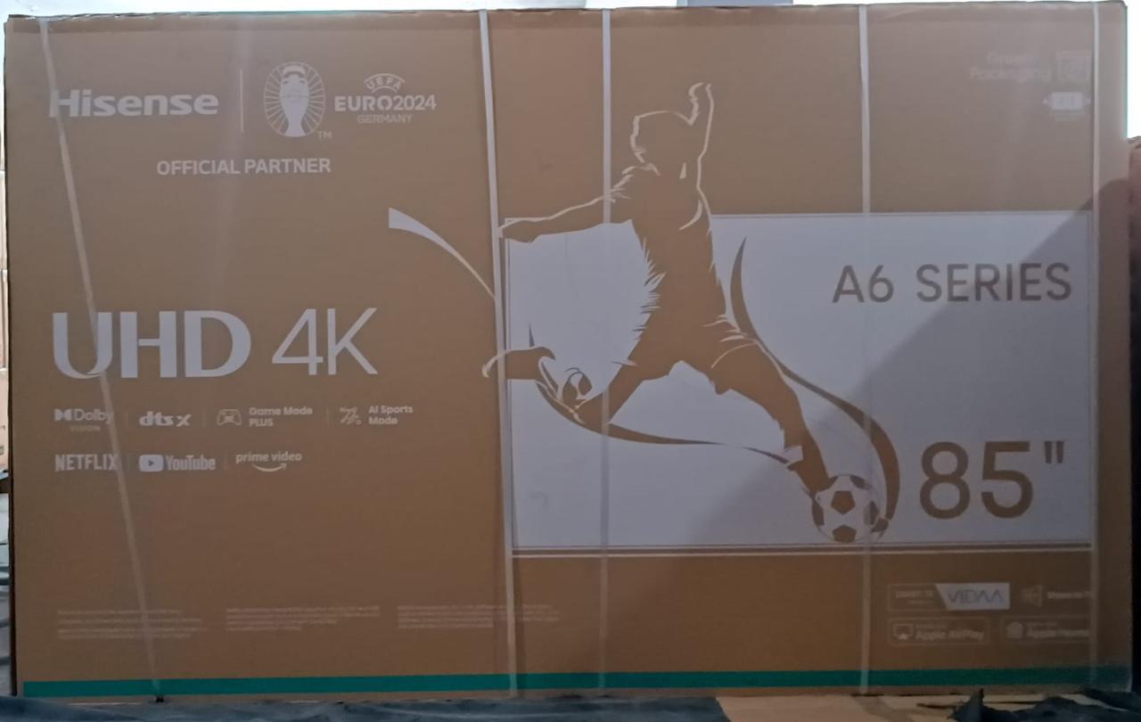 Tv Smart Hisense A6N 4K ULTRA HD 85”. SELADOS. JN26