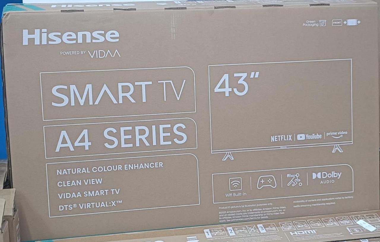 Tv Smart Hisense 43A4N Full HD 43″. SELADAS. JN26