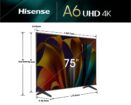 Tv Smart Hisense A6N 4K ULTRA HD 75”. SELADOS. JN26