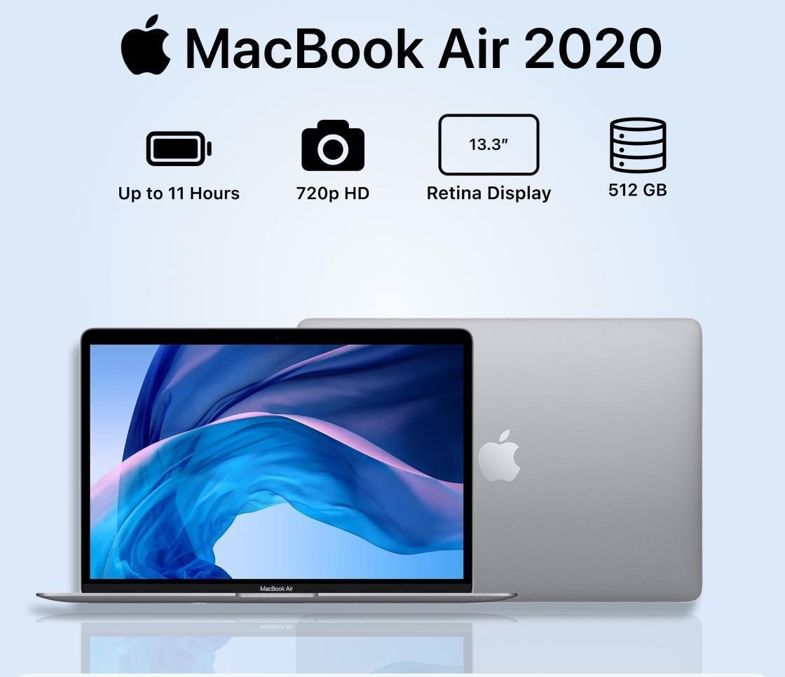 Macbook Air i5 2020 512GB+8GB. SELADOS. JN26