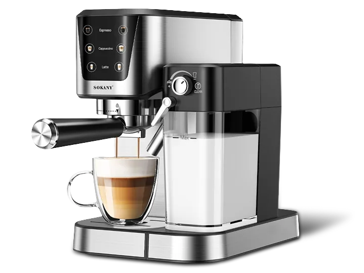 Máquina de Café Espresso Sokany 3-em-1 SK-04027: Tecnologia 20 Bar para o Cappuccino Perfeito. M2026