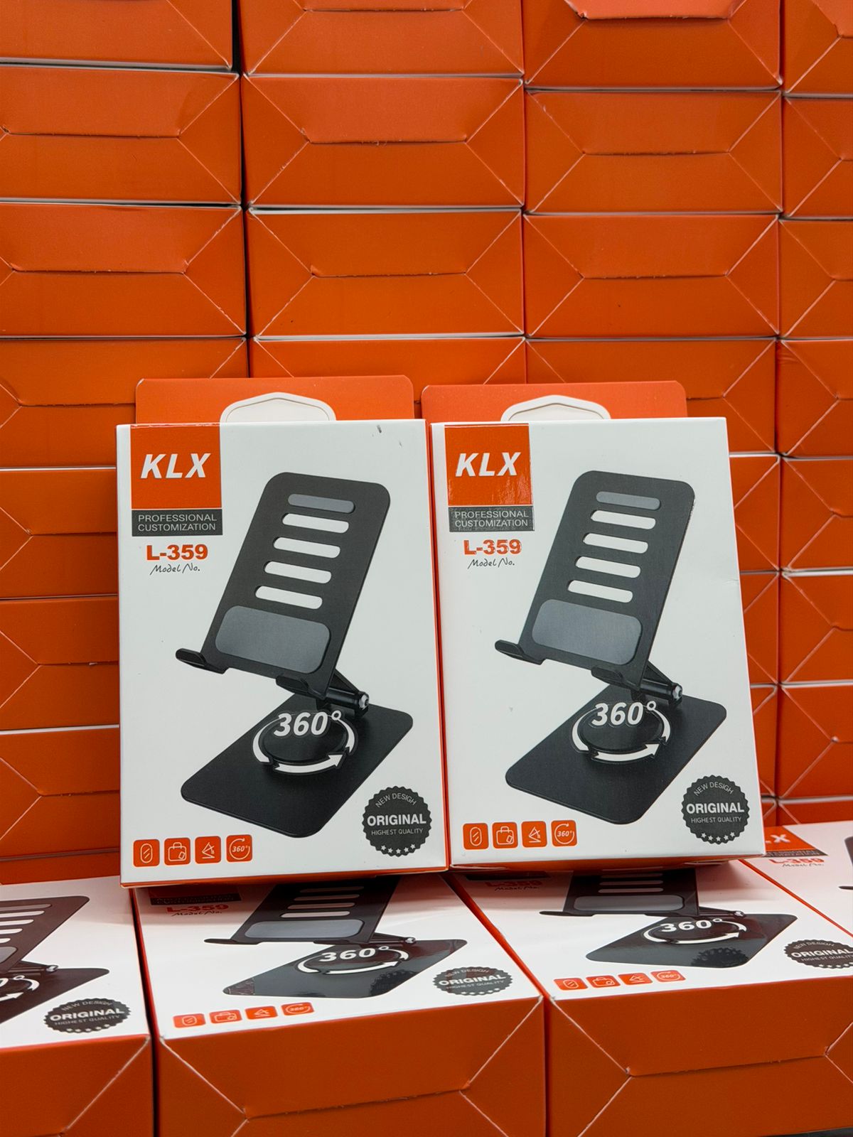 Suporte Articulado KLX L-359 para Telemóvel e Tablet – Rotação 360° e Ajuste de Altura. M2026